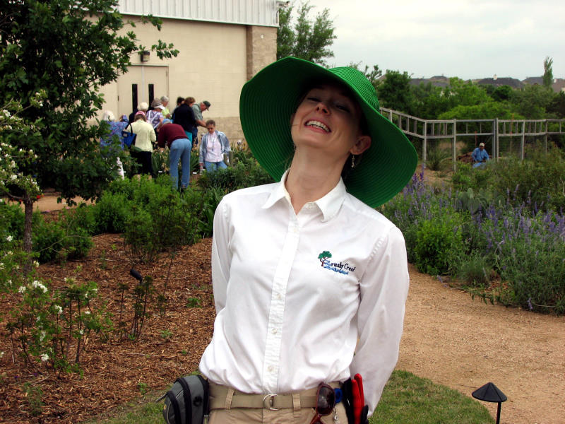 Horticulturist Rachel Hagan at the Brushy Creek Community Garden Center Garden in Round Rock
